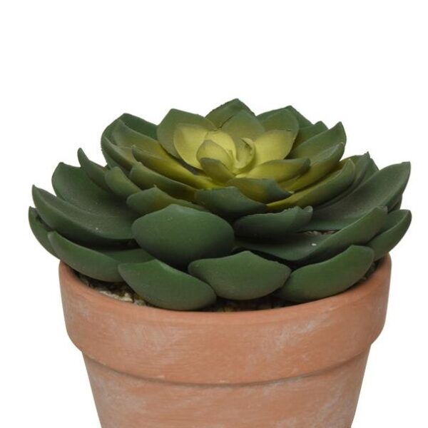 Mākslīgais sukulents keramiskajā podiņā.