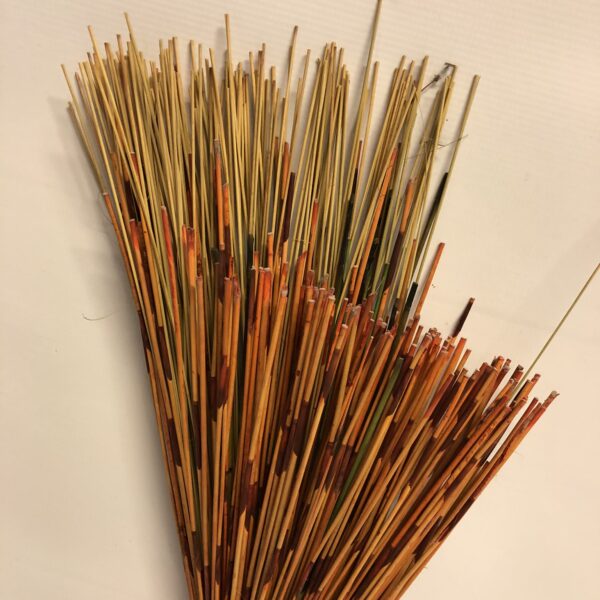 Bunte ar krāsainiem kosas kātiem.