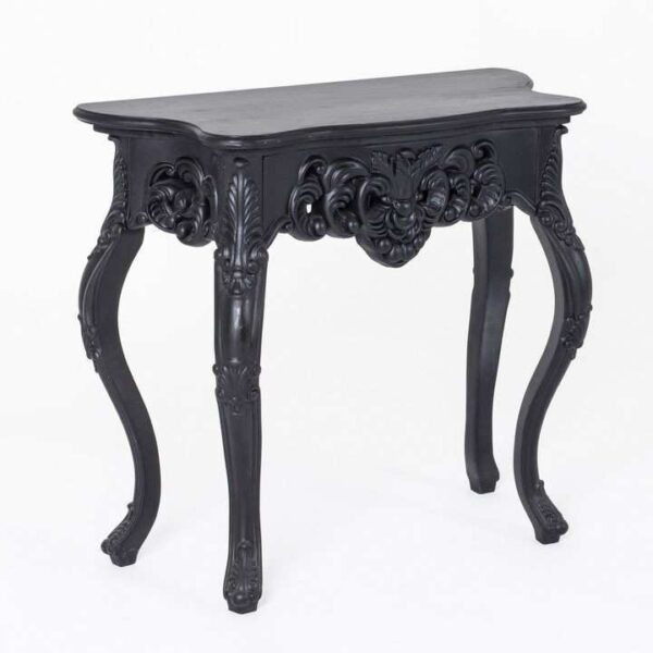 Melns konsoles galdiņš.