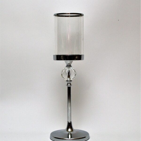 Stikla svečturis ar kristālu